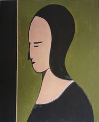 Frau, 42 x 34 cm, 2021, Acryl auf Papier, 650&euro;
