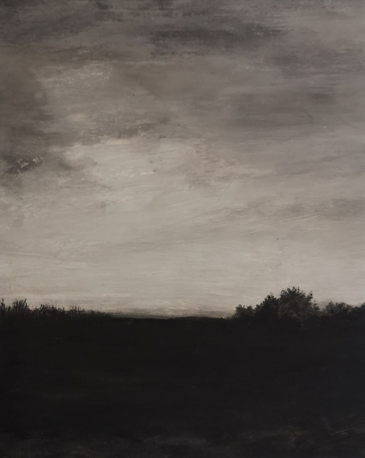 Landschaft, 19,5 x 16 cm, 2013, Acrylfarbe auf Papier, 250&euro;